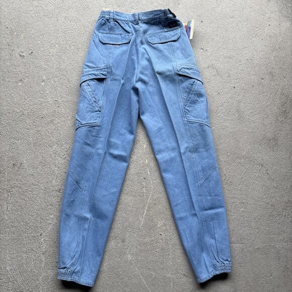 Deadstock 80s Dockers Jeans Mens 30x32 Pleated Denim Levis Cargo Tapered Vintage - Picture 9 of 15